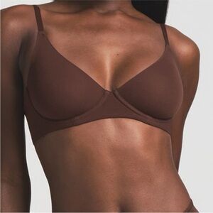 Skims Fits Everybody Unlined Demi Bra Cocoa 32DDDD / 32G NWOT